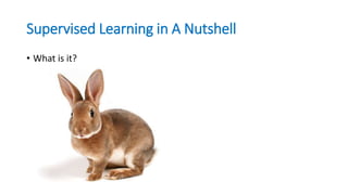 Supervised Learning in A Nutshell
• What is it?
 