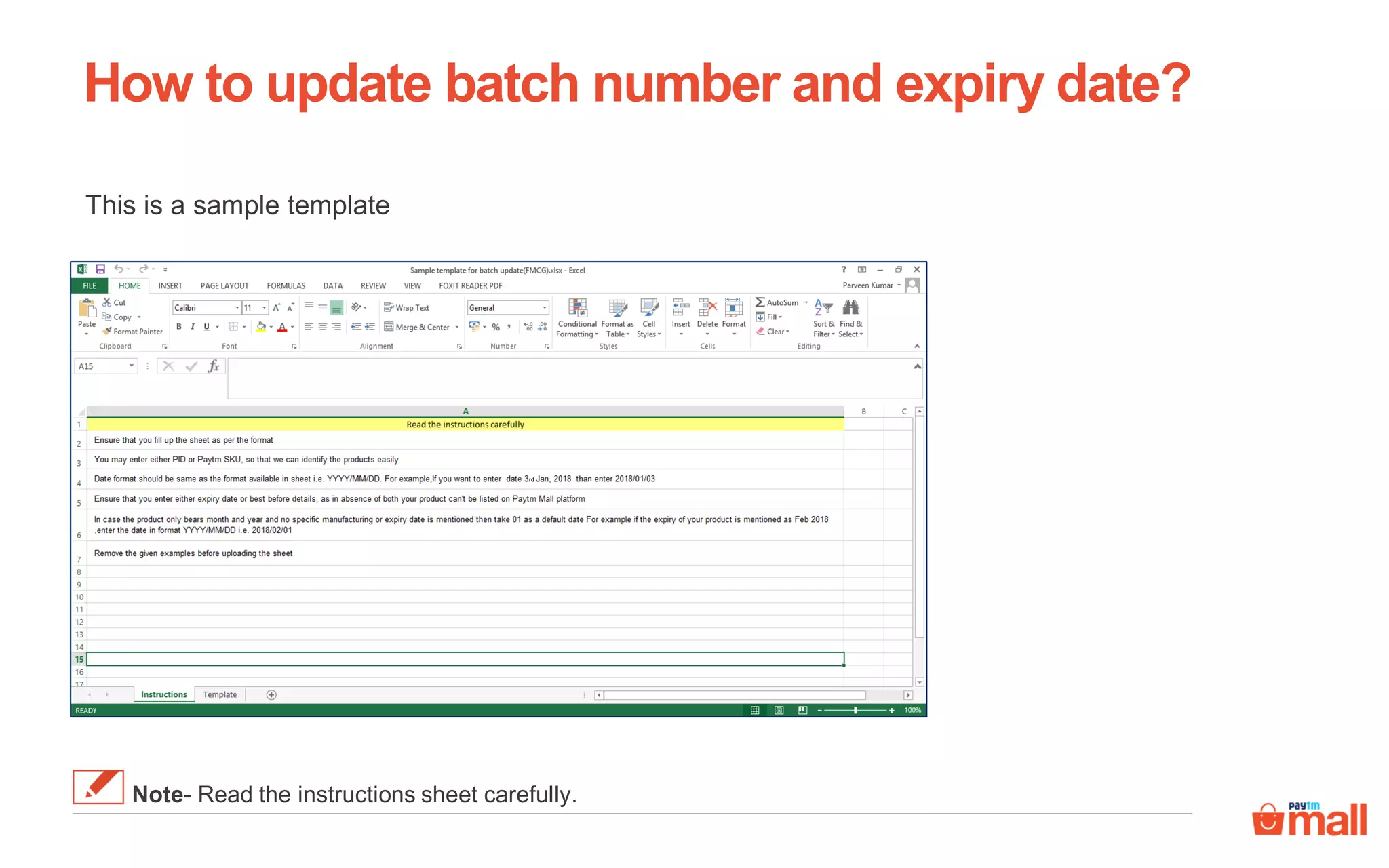 Cataloguing- Update batch number & expiry date | PDF