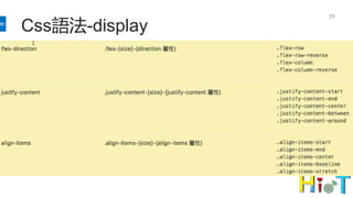 Css語法-display
29
 