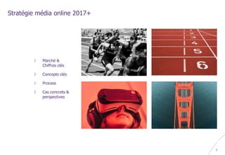 2
/ Marché &
Chiffres clés
/ Concepts clés
/ Process
/ Cas concrets &
perspectives
Stratégie média online 2017+
 