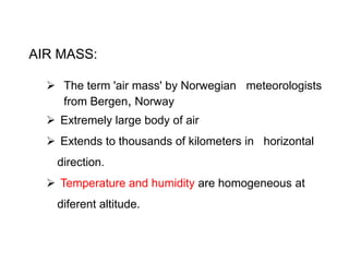 Air masses And FRonts | PPTX