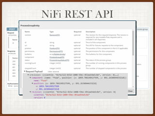 NiFi REST API
• RevisionDTO
 