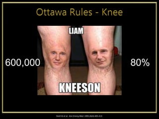 Stiell IG et al. Ann Emerg Med. 1995;26(4):405-413
600,000 80%
 