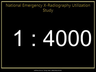 Hoffman JR et al. N Eng J Med. 2000;343(2):94-99.
1 : 4000
 