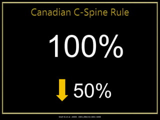 100%
50%
Stiell IG et al. JAMA. 2001;286(15):1841-1848
 