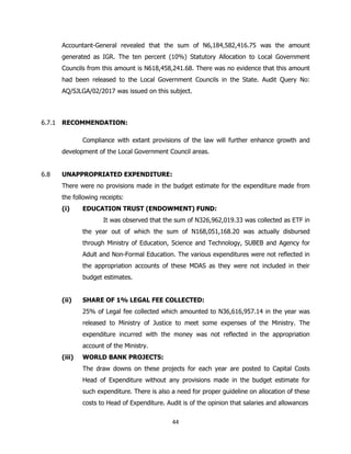 2017 Auditor General's Report | PDF