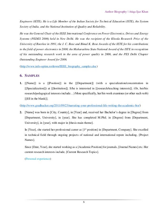 journal for to how biography write How for to write 2017 Author Biography Journal