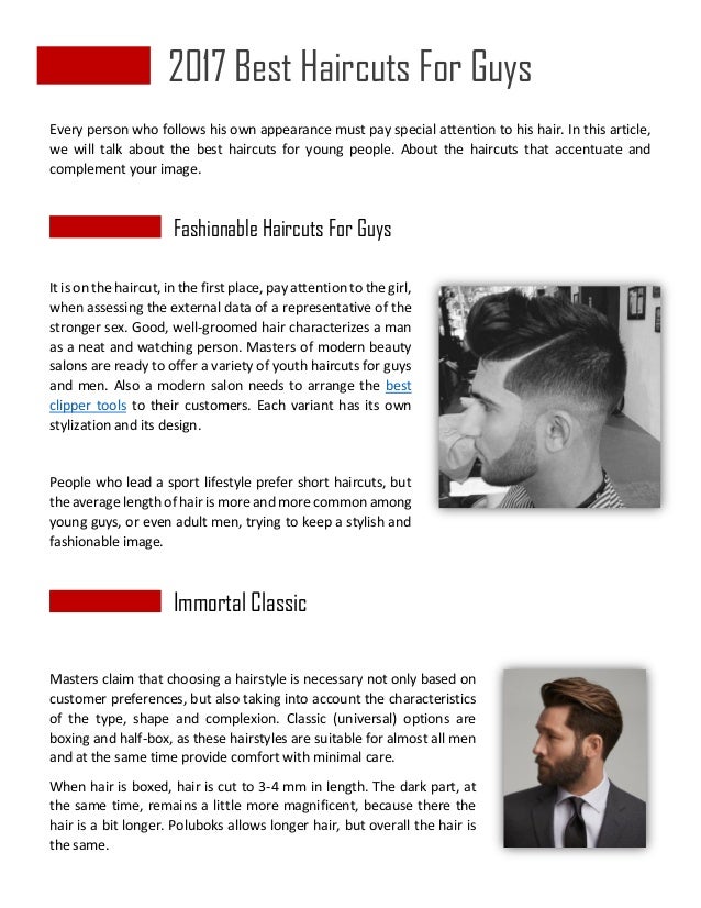 2017 Best Haircuts For Guys