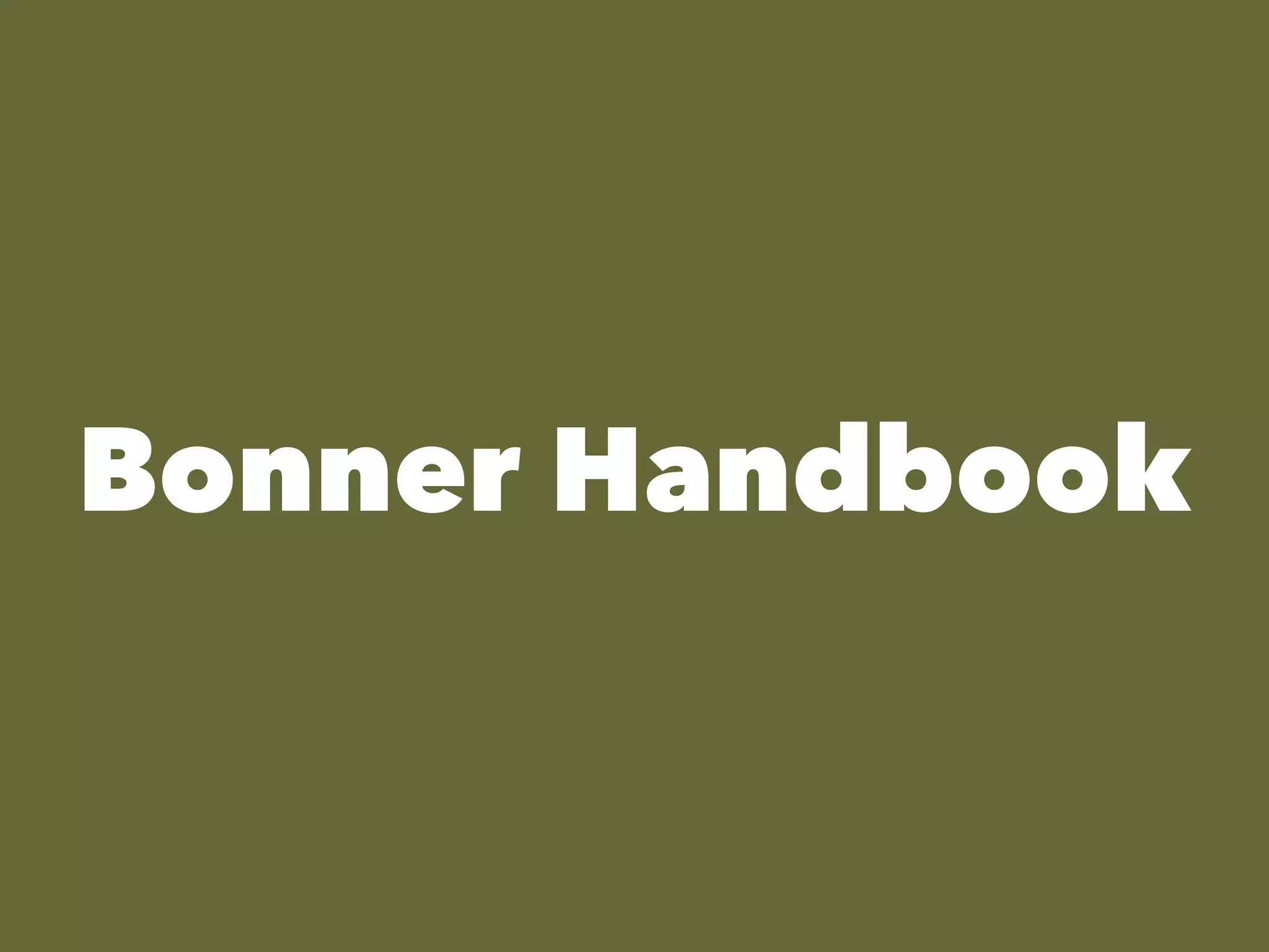 Bonner Handbook
 