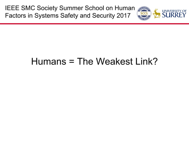 Human Factors in Cyber Security: User authentication as a use case ...