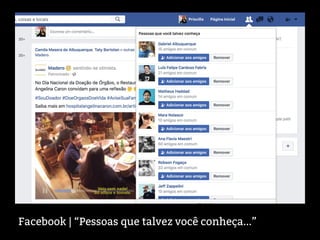 Facebook | “Pessoas que talvez você conheça...”
 