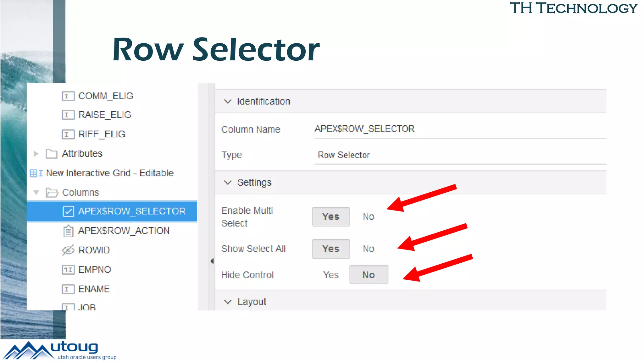TH Technology
Row Selector
 
