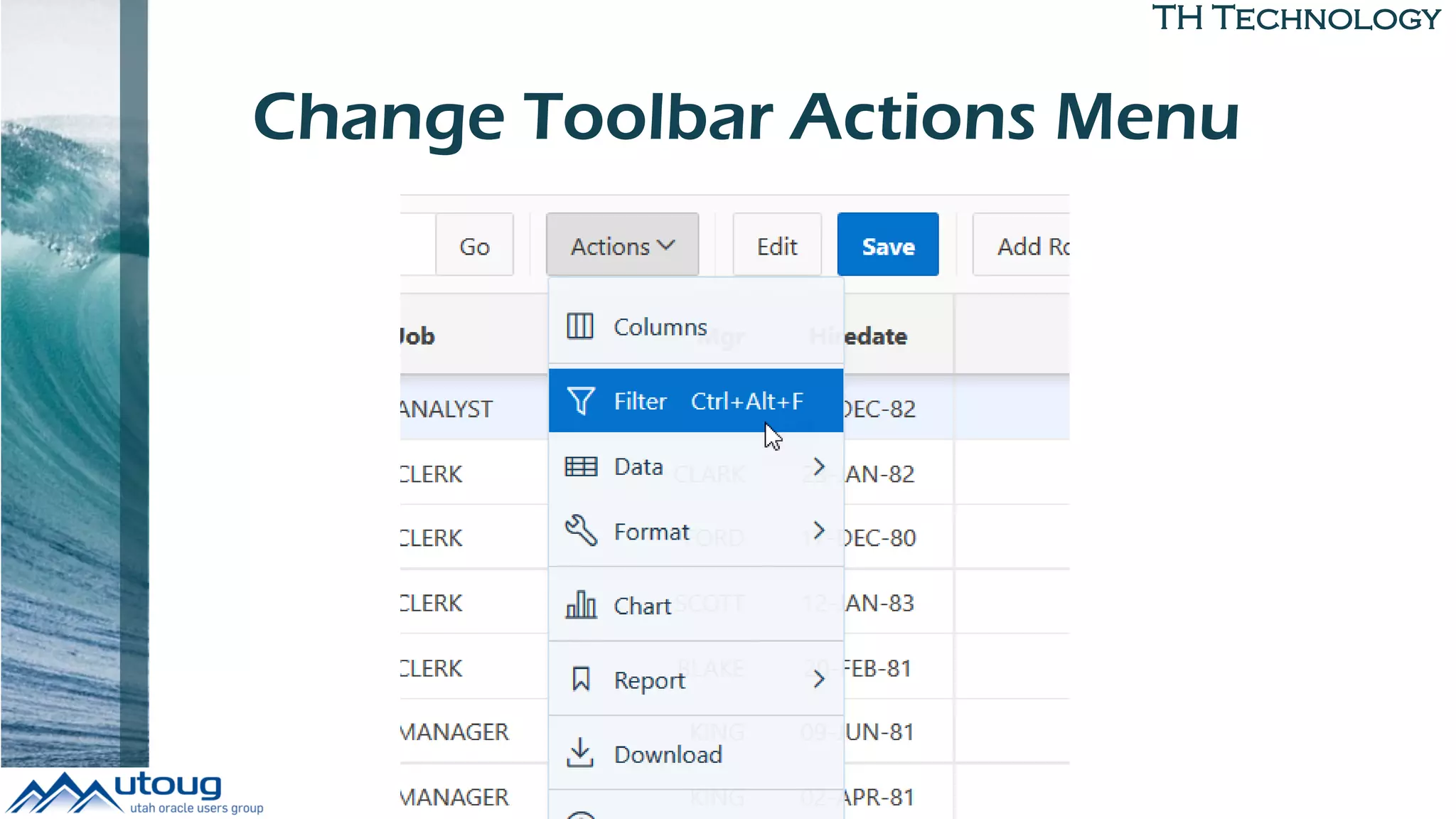 TH Technology
Change Toolbar Actions Menu
 