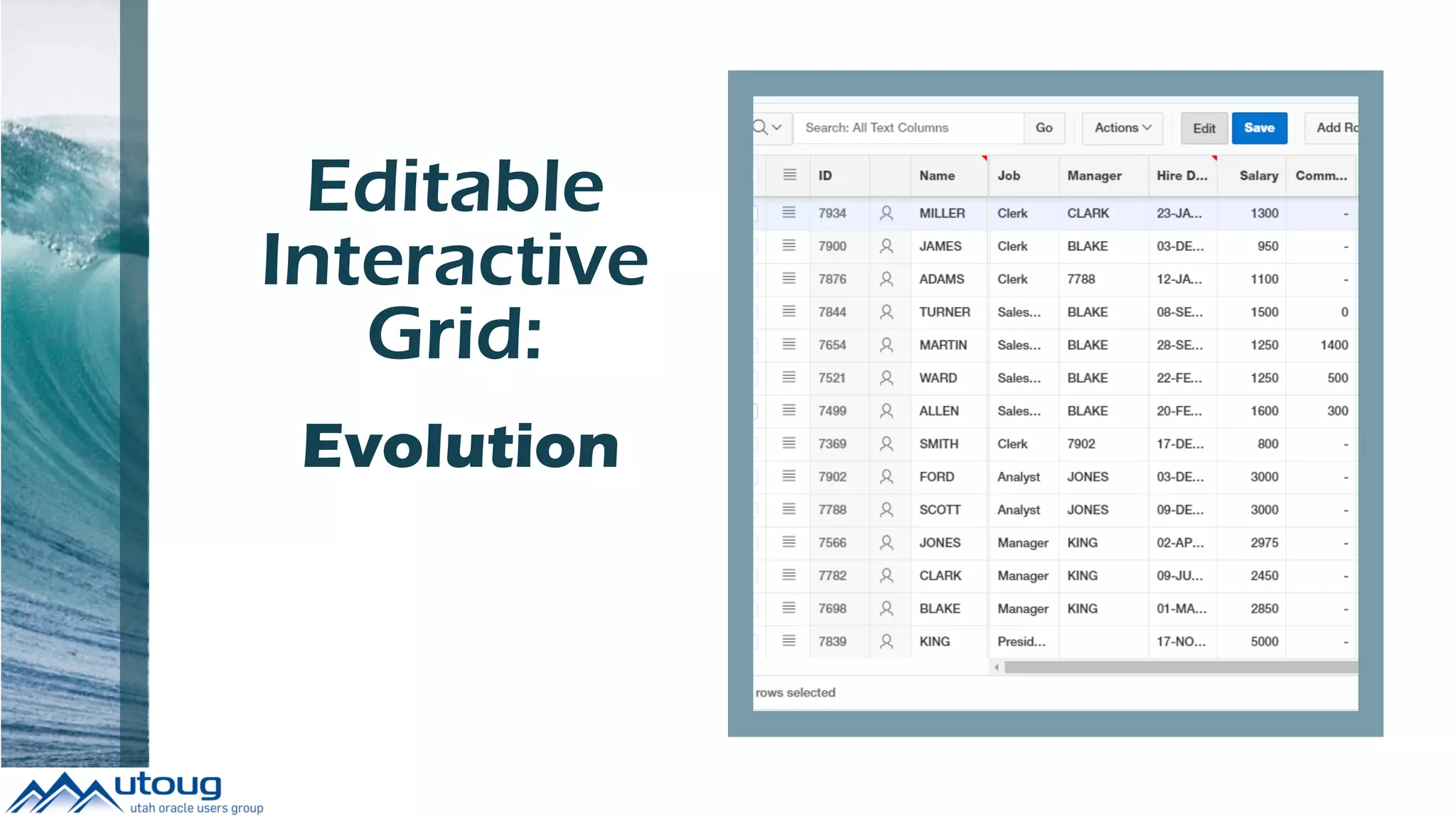 Editable
Interactive
Grid:
to BuildEvolution
 