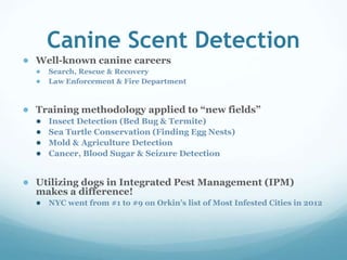 Picture of 2017 Cobbtf k9 bed bug scent detection | PPT