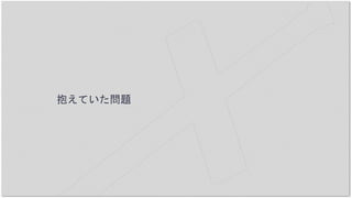 抱えていた問題
 