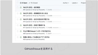 GitHubのissueを活用する
 