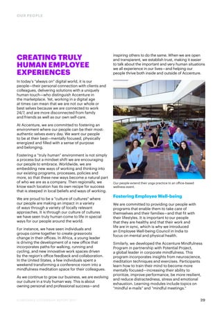CREATING TRULY
HUMAN EMPLOYEE
EXPERIENCES
OUR PEOPLE
CORPORATE CITIZENSHIP REPORT 2017
In today’s “always on” digital worl...