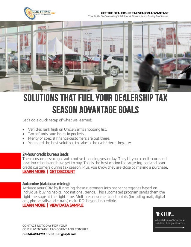 Get the 2017 Dealership Tax Season Advantage
