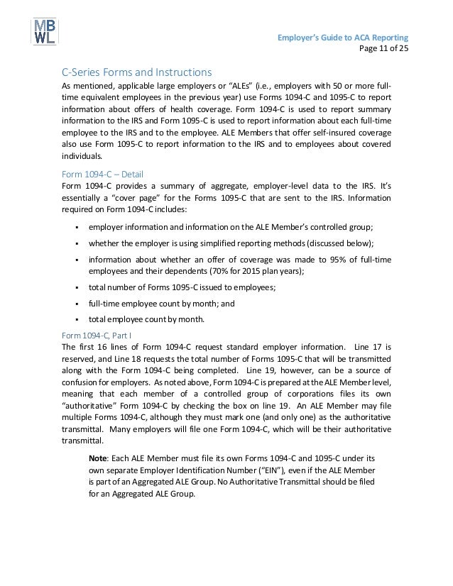 17 Employer S Guide To Aca Reporting Updated For Irs Extension