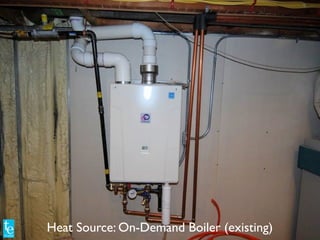 Heat Source: On-Demand Boiler (existing)
 