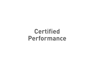 Certified
Performance
 