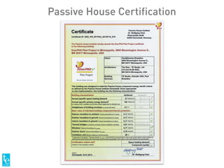 Passive House Certification
 