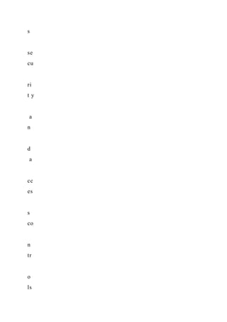 s
se
cu
ri
t y
a
n
d
a
cc
es
s
co
n
tr
o
ls
 