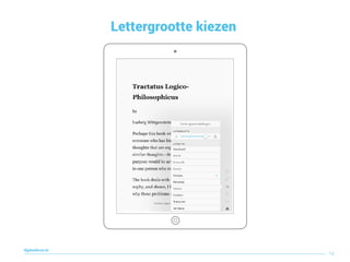 Lettergrootte kiezen
16
digitaallezen.be
 