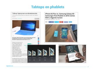Tabtops en phablets
37
digitaallezen.be
 