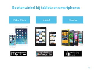 45
Boekenwinkel bij tablets en smartphones
iPad of iPhone Android Windows
 