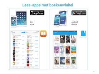 47
iOS 
Apple
Android 
Google
Lees-apps met boekenwinkel
 