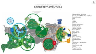 La mayor oferta de deporte y ocio del pais
DEPORTE Y AVENTURA
Campo de Golf 18 Hoyos
Escuela de Golf ASR Pitch and Putt
Centro Ecuestre
Tenis
Pádel
Fútbol
Cable Ski
Escuela Wakeboard
Escuela Jet Ski
Motos Acuáticas
Canoas y Kayaks
Playa artificial
Voley playa
Paso del Oso
Tirolinas
FlyBoard
Saltos Puenting
Tiro con Arco
Pista Americana
BTT
Orientación y Senderismo
Paintball
Auto Rescate 4x4
Quads
Parque Acuático
Centro Deportivo
 
