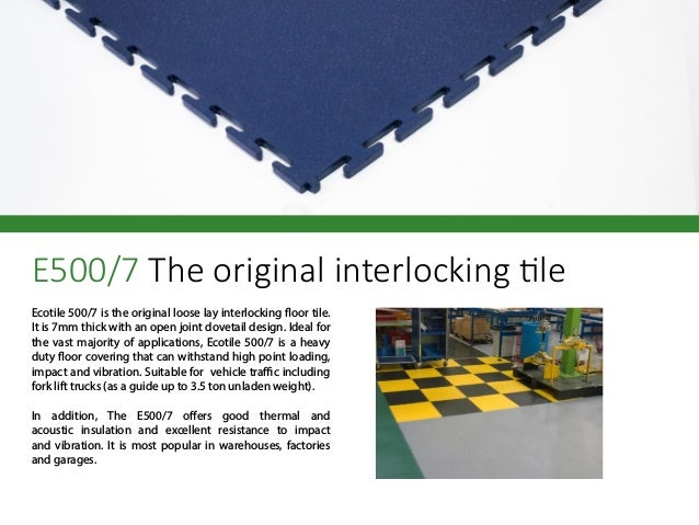 2017 Ecotile Industrial Flooring Interlocking Floor Tiles Company P