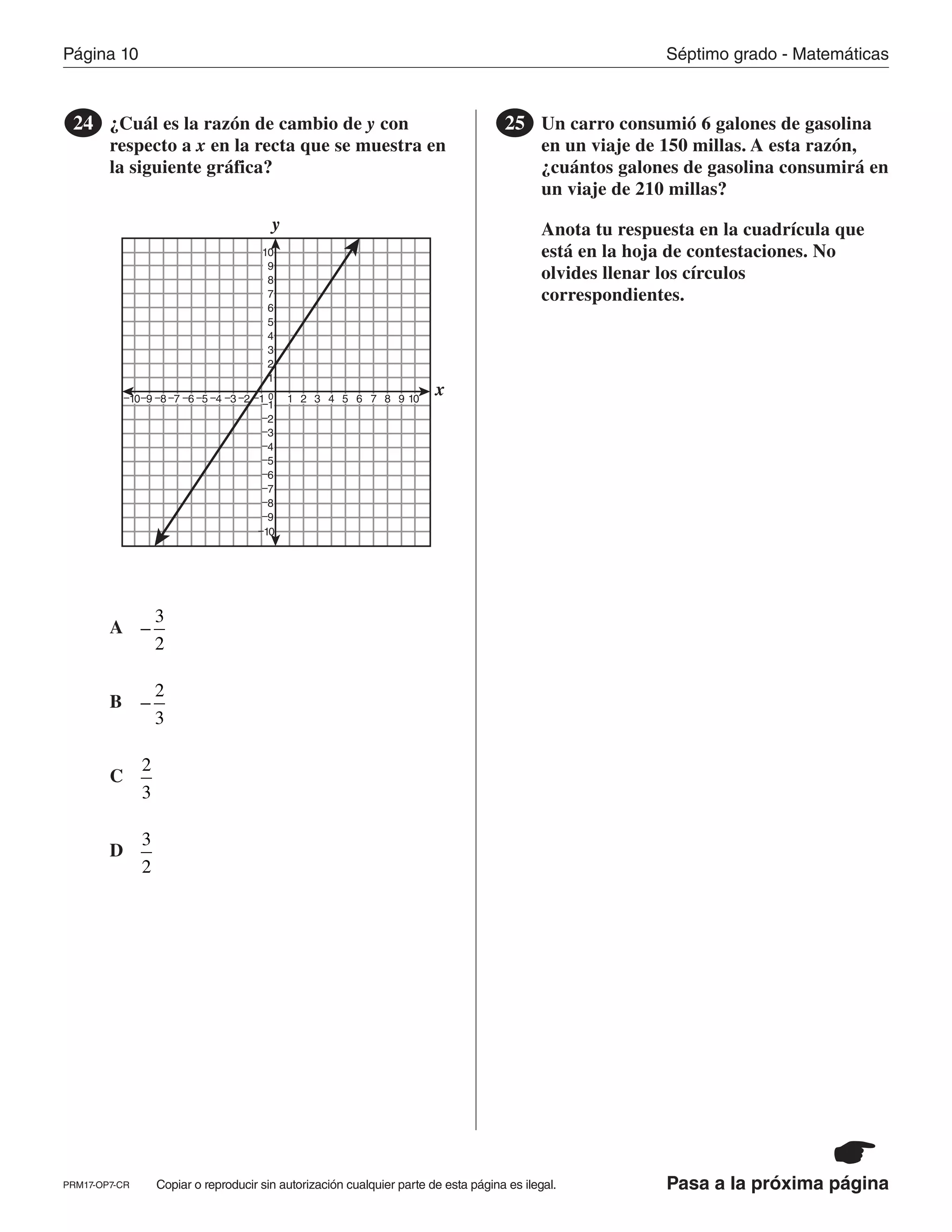 Ejercicios de práctica matemáticas 7 - 2017 | PDF