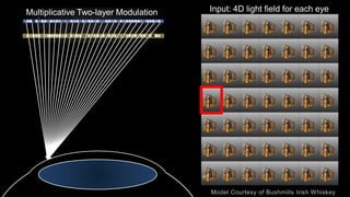 Multiplicative Two-layer Modulation Input: 4D light field for each eye
 