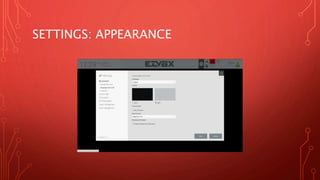 SETTINGS: APPEARANCE
 
