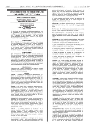 MINISTERIO DEL PODER POPULAR
PARA HÁBITAT Y VIVIENDA
433.494 GACETA OFICIAL DE LA REPÚBLICA BOLIVARIANA DE VENEZUELA		 Lunes 23 de enero de 2017
 