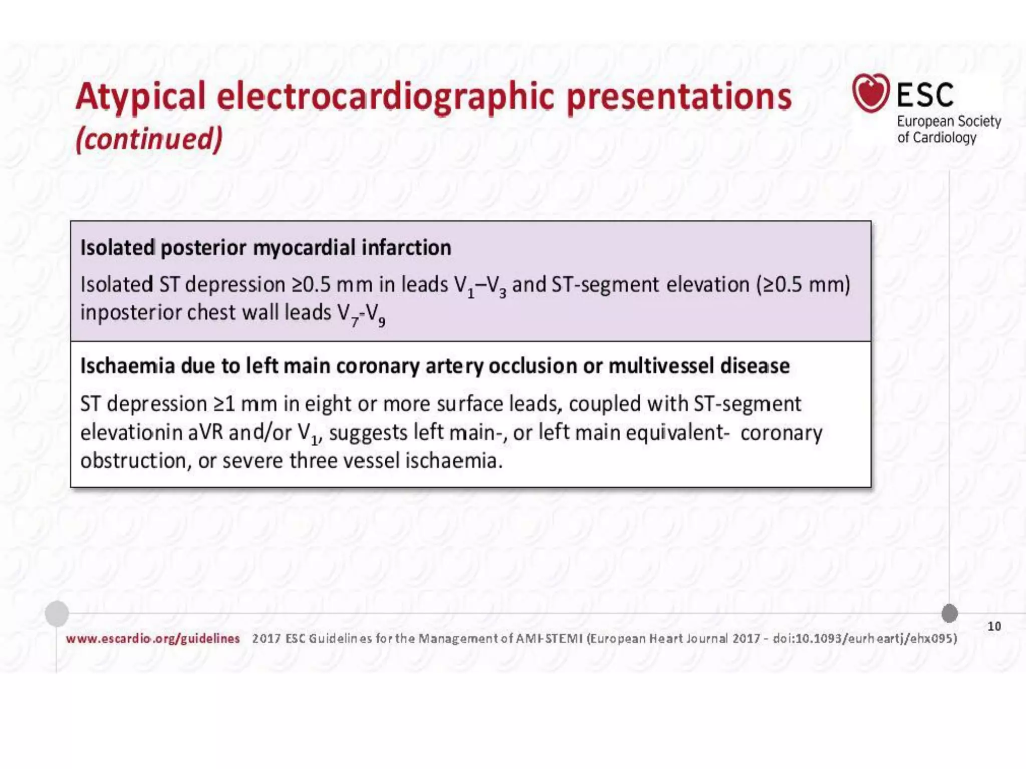 2017 esc guidelines for the management of acute myocardial infarction ...