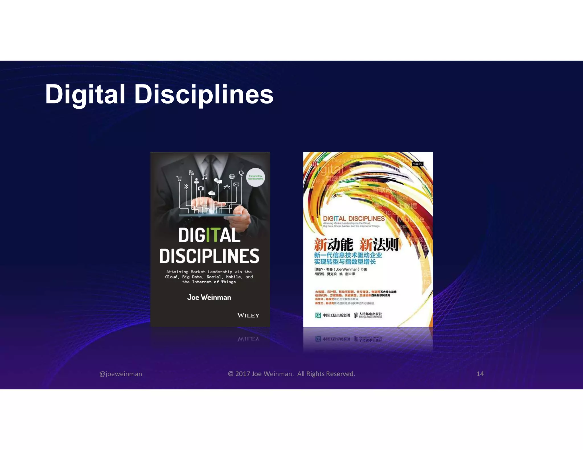 Digital Disciplines
@joeweinman © 2017 Joe Weinman. All Rights Reserved. 14
 