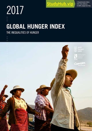 2017
GLOBAL HUNGER INDEX
THE INEQUALITIES OF HUNGER
 