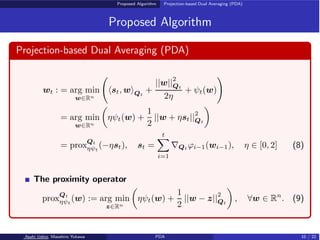 2017-03, ICASSP, Projection-based Dual Averaging for Stochastic Sparse Optimization