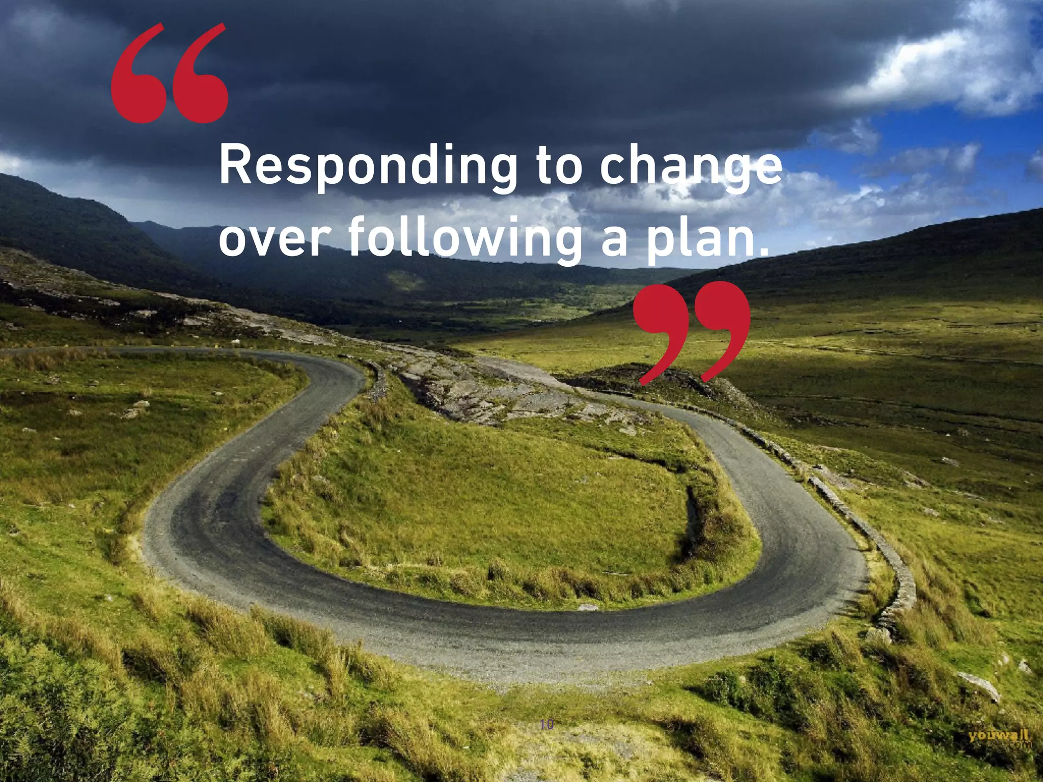 Microsoft | March 2015
_ _10
Responding to change
over following a plan.
 