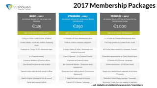 2017 Membership Packages
... All details at visitinishowen.com/members
 
