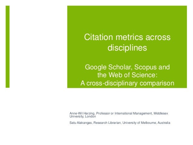 Google scholar help metrics