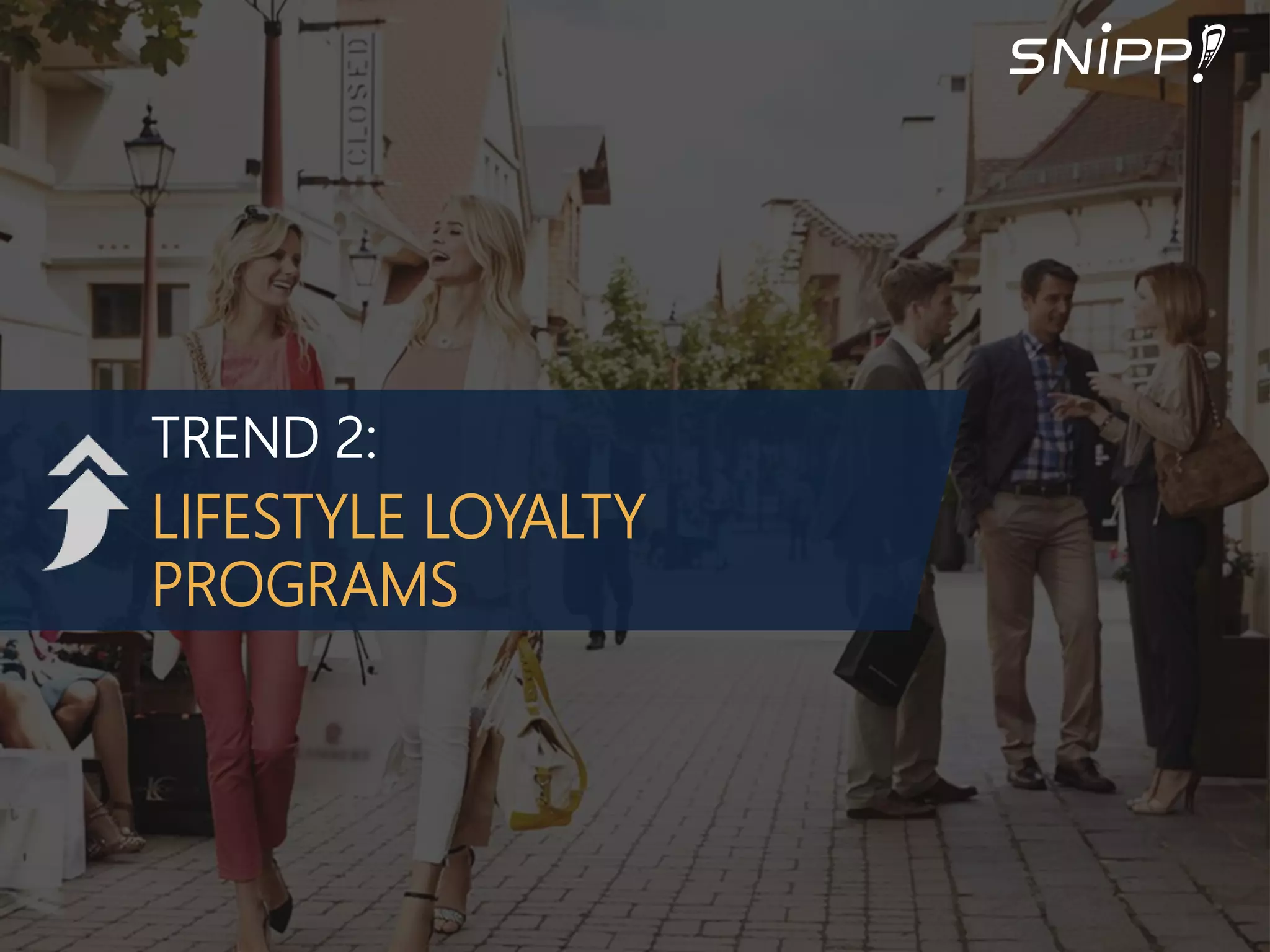 TREND 2:
LIFESTYLE LOYALTY
PROGRAMS
 
