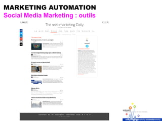MARKETING AUTOMATION
Social Media Marketing : outils
 
