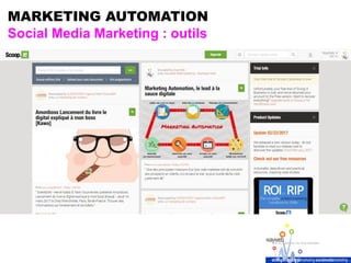 MARKETING AUTOMATION
Social Media Marketing : outils
 