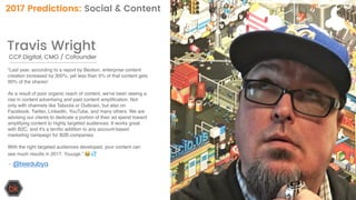 Travis Wright
CCP.Digital, CMO / Cofounder
“Last year, according to a report by Beckon, enterprise content
creation increa...