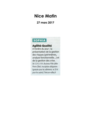 Nice Matin
27 mars 2017
 